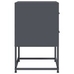 vidaXL Tables de chevet 2 Pièces anthracite 36x39x60 5 cm acier