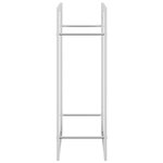 vidaXL Portant de bois de chauffage 80x28x86 cm acier inoxydable