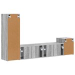 vidaXL Ensemble meuble TV 4 Pièces Gris Sonoma Bois d'ingénierie
