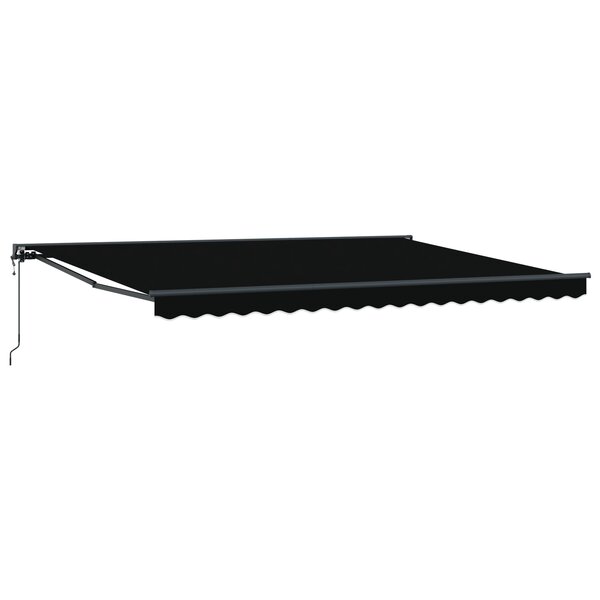 vidaXL Auvent Rétractable Noir 450x300 cm Polyester