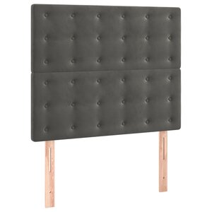vidaXL Tête de lit Gris foncé 100x5x118/128 cm Velours