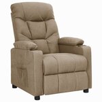 vidaXL Fauteuil Taupe Tissu