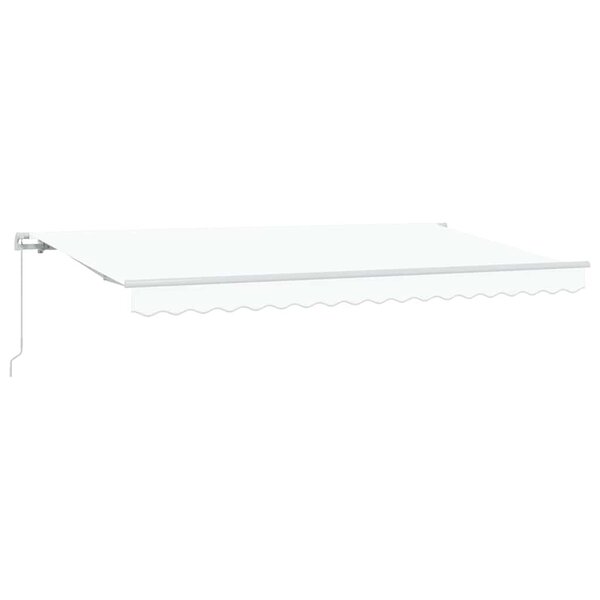vidaXL Auvent Rétractable Blanc 400 x 200 cm Polyester et Aluminium