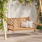 vidaXL Banc Balançoire Marron 114 x 60 x 64 cm Bois de teck solide