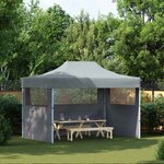 vidaXL Tente de réception pliable avec 3 parois 3x4 m Acier Anthracite