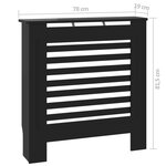 vidaXL Cache-radiateur MDF Noir 78 cm