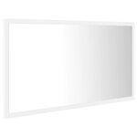 vidaXL Miroir à LED de salle de bain Blanc 80x8 5x37 cm Acrylique