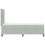 Lit Box Spring vidaXL avec Matelas & Lumière LED Gris Clair 80x200 cm Velours