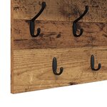 vidaXL Porte-manteau mural avec étagère avec stockage Vieux bois 100 x 40 x 12 cm