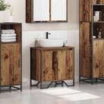 vidaXL Cabinet de Lavabo Bois Ancien 60 x 35 x 60 cm Bois d'ingénierie