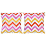 vidaXL Coussins imprimés 2 Pièces Multicolore 40x40 cm Coton