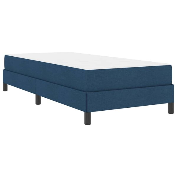 vidaXL Lit à ressorts avec matelas Bleu 90 x 200 cm tissu