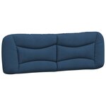 vidaXL Coussin de tête de lit bleu 160 cm tissu