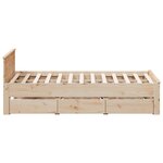 vidaXL Cadre de lit sans matelas avec tête de lit blanc 150x200 cm pin