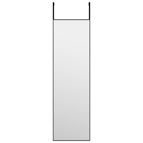 vidaXL Miroir de porte Noir 30x100 cm Verre et aluminium