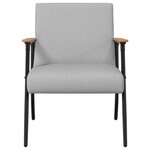 vidaXL fauteuil Gris nuage 59 x 75 x 78 cm tissu