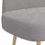 vidaXL Banc rembourré avec dossier Gris clair 110 x 60 x 76 cm Bouclé