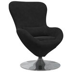 Chaise Oeuf vidaXL en Velours Noir