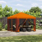 vidaXL Abri de jardin avec parois 3 x 3 m Orange Polyester et Acier