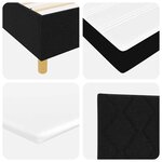 vidaXL Lit à Ressorts avec matelas Noir 80 x 200 cm tissu