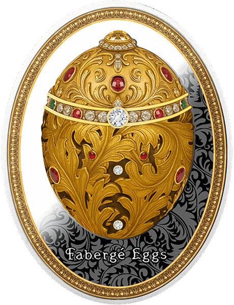 Monnaie NECESSAIRE EGG Fabergé Eggs Argent 1$ Niue 2025