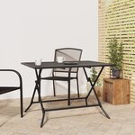 vidaXL Table de jardin pliable anthracite 110x80x72 cm maille d'acier