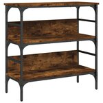 vidaXL Table console chêne fumé 75x32x75 cm bois d'ingénierie