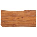 Banc banquette de jardin 80 cm bois de teck massif 02_0010655