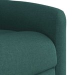 vidaXL Fauteuil inclinable Vert foncé Tissu