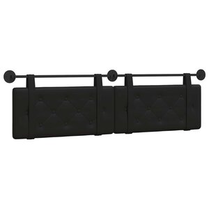 vidaXL Tête de lit suspendue Noir Simili cuir