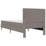 vidaXL Cadre de lit avec matelas Taupe 80 x 200 cm Tissu
