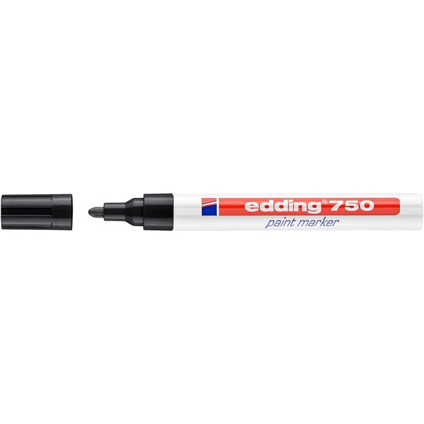 Marqueur Peinture 750 Noir Pointe Ronde 2-4 mm EDDING