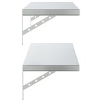 vidaXL Étagères murales 2 Pièces 100x30 cm argenté acier inoxydable