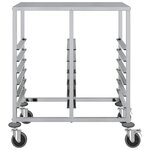 vidaXL Chariot à plateaux 12 bacs GN 75x55x87 cm acier inoxydable