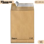 Lot de 250 enveloppes kraft 120g à soufflets c4 - gamme courrier+