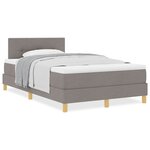 vidaXL Lit boxspring avec matelas Taupe 120 x 190 cm tissu