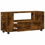 vidaXL Meuble TV chêne fumé 102x34 5x43 cm bois d'ingénierie
