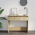 vidaXL Table console chêne sonoma 89x41x76 5 cm bois d'ingénierie