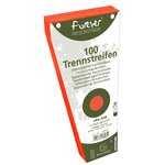 Paquet 100 Fiches Intercalaires Trapézoïdales Unies Perforées Forever - 105x240mm - Orange - Exacompta