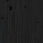 vidaXL Tête de lit murale Noir 185x3x90 cm Bois massif de pin