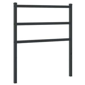 vidaXL Tête de lit métal noir 75 cm