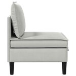 vidaXL Canapé central avec rangement Gris clair Velours