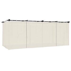 vidaXL Tonnelle avec rideaux crème 6x3 m acier