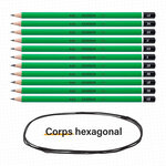 Crayon papier graphite Hexagonal CRITERIUM 550 Mine HB x 12 BIC