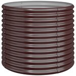 vidaXL Jardinière de jardin Acier galvanisé 80x80x68 cm Marron