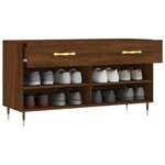 vidaXL Banc à chaussures chêne marron 102x35x55 cm bois d'ingénierie