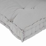 vidaXL Coussin de canapé sur palette 3 Pièces Gris tissu