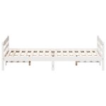 vidaXL Cadre de lit sans matelas blanc 140x200 cm bois de pin massif