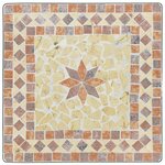 vidaXL Table de bistro mosaïque terre cuite 60x60x74 cm céramique