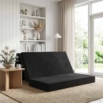 vidaXL Canapé-lit pliable 140 x 67 x 45 cm Noir
